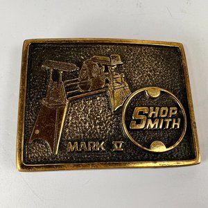 Vintage Shop Smith Belt Buckle Mark V BTS Solid Brass USA